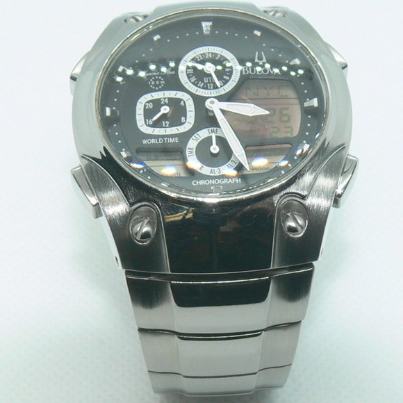 Bulova Marine Star World Time Mens Watch - Picture 5 of 10